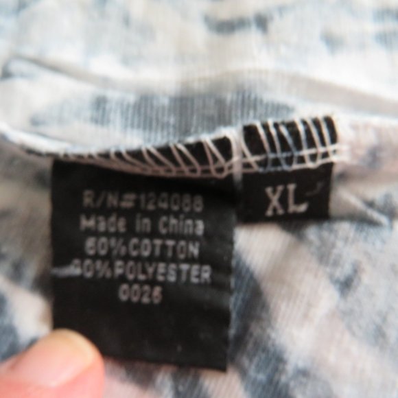 Mechant Zebra Motif Long Sleeves Button Up Collared Women’s Shirt XL - Picture 12 of 13